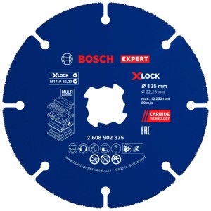Disque à tronçonner Bosch Expert Multi Material, 125 mm, X-Lock pour meuleuses angulaires.