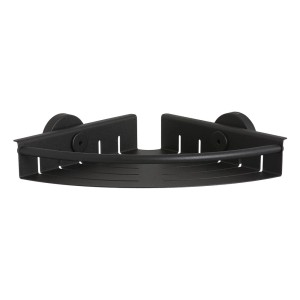 Grand panier d'angle noir Tiger Boston pour douche.