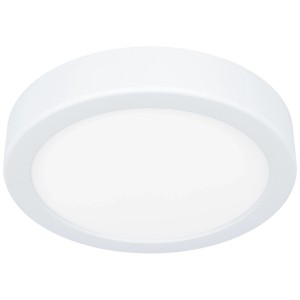 Plafonnier LED rond blanc Eglo Fueva 6, diamètre 16,5 cm, avec technologie CCT.