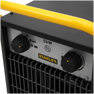 Stufa elettrica Stanley 5 kW con termostato e comandi.