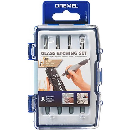Dremel Set per incisione su vetro 682 8 pz.