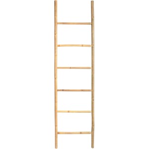 Scala in bambù a 6 gradini, 190 cm, come porta asciugamani o elemento decorativo.