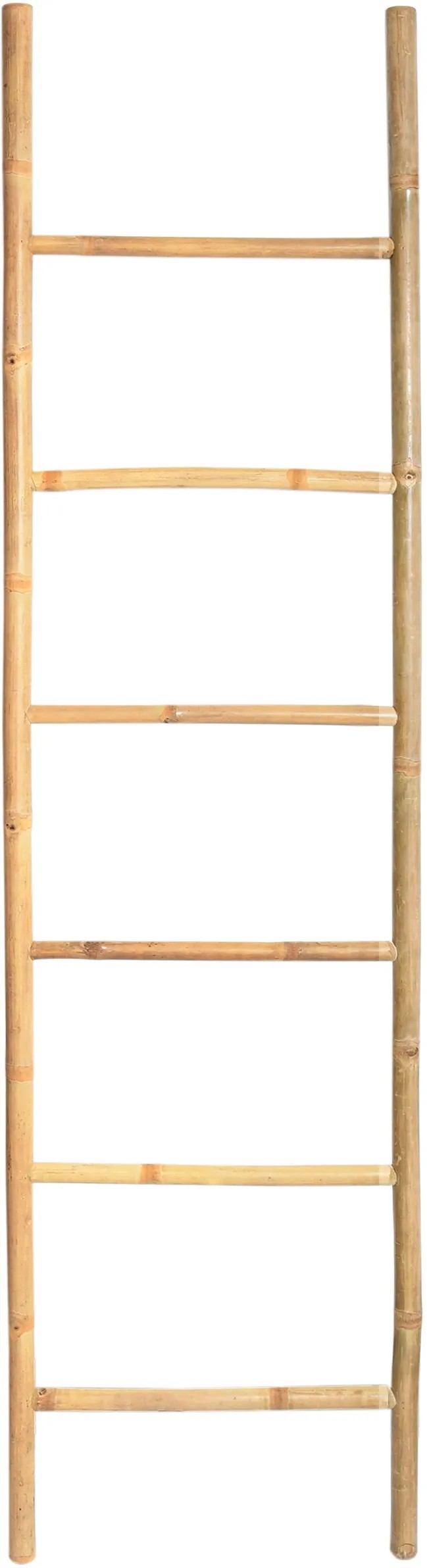 FOREHILL Échelle Porte-Serviette - Étagère Murale 170 X 56 X 3 Cm Pour Salle De Bain Meuble De Rangement En Bambou Linge Serviettes 6 Barreaux 82132841