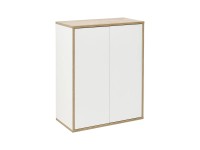 Fackelmann Doppel-Unterschrank Finn Weiss-Ast-Eiche