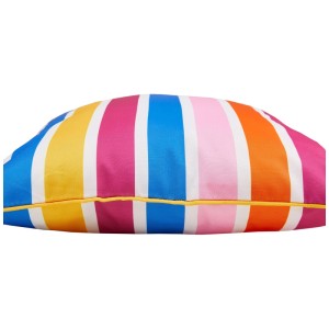 Coussin Andiamo Helia rayé multicolore, 40x40 cm. Coussin décoratif intérieur et extérieur.