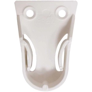 Supporto per tubo appendiabiti, set da 2, in plastica bianca, per fissare i tubi negli armadi.