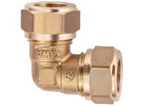 Winkel Messing blank Klemmverschraubung 15 x 15 mm