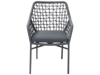 Acamp Stapelsessel Rom Aluminium Anthrazit-Grau 82,5 x 63,5 x 57 cm