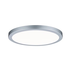 Panneau LED rond Paulmann Atria en chrome mat, diamètre 30 cm. Plafonnier LED plat pour une lumière uniforme.