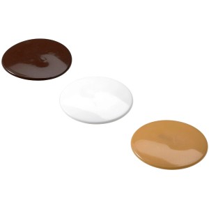 Copri-cappucci da 30 mm in bianco, marrone e beige per raccordi di collegamento.