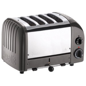 Tostapane Dualit Classic a 4 fette antracite, tosta 4 fette contemporaneamente.