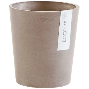 Pot de fleurs Ecopots Morinda, French Taupe, Ø 14 cm, idéal pour les orchidées, pour intérieur et extérieur.