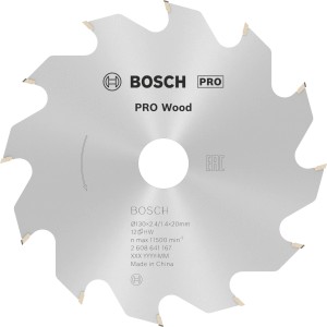 Lama per sega circolare Bosch Optiline Wood, 130mm, 12 denti per tagli puliti nel legno.