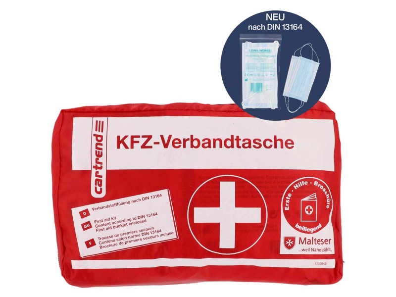 Trousse de premiers secours pour voiture, norme allemande DIN13164