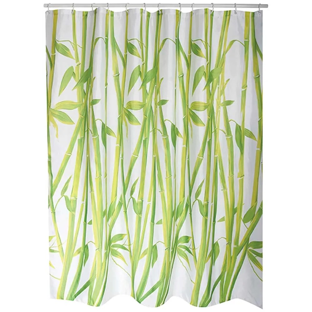 Tenda Doccia Antibatterica Extra Lunga 180x220 Cm - Poliestere Bianco - Blue Canyon