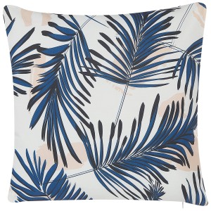 Beliani Elati cuscini da giardino, set da 2, con motivo a palme blu per giardino e patio.