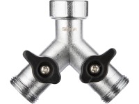 Geka® plus Zweiwegeventil Messing verchromt IG G3/4 2 x AG G3/4