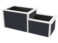 Weka Stufen-Hochbeet 669 Anthrazit lasiert Weka Stufen-Hochbeet 669 Anthrazit lasiert