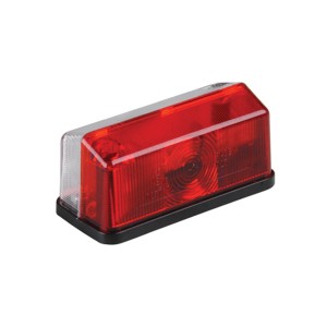 Luce d'ingombro Unitec, luce di posizione laterale rossa e bianca per rimorchi auto.
