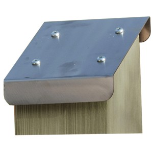 Copripalo Pletscher, smussato, 13 cm, in acciaio inox per recinzioni e schermi.