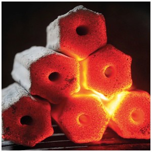 HazelFlame Bricchetti per barbecue Hexagon a base di gusci di nocciola 10 kg