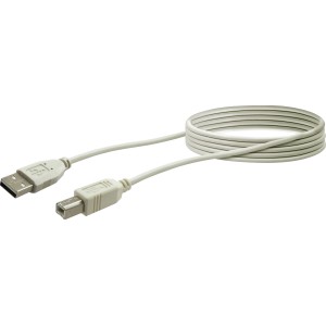 Cavo Schwaiger USB 2.0 A/B grigio, 1,5 m, per computer e multimedia.