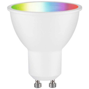 Faretto LED Paulmann GU10, RGBW, dimmerabile, bianco opaco, 4.8W. Controllo smart dell'illuminazione per la tua casa.