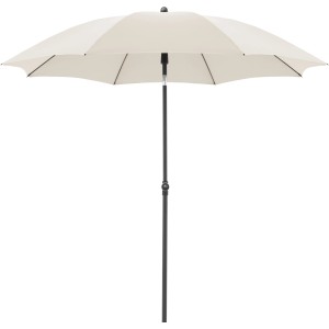 Ombrellone da giardino Doppler, Ø 208 cm, colore naturale, con manovella. Parasole per giardino e terrazza.