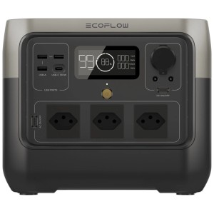 EcoFlow River 2 Pro Powerstation (version CH) avec 768 Wh, vue de face avec ports et écran.