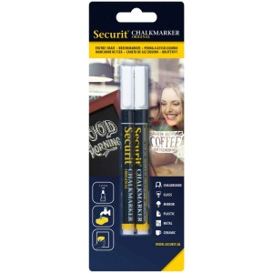 Lot de 2 marqueurs craie blancs pour écrire sur ardoises, verre, métal, céramique et miroirs.
