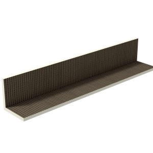 Cassetta per tubi Ultrament 20x20cm, lunghezza 1,2m, per rivestire facilmente i tubi negli angoli.