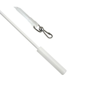 Confezione da 2 bastoni Gardinia, metallo bianco, 75 cm, per binari per tende.