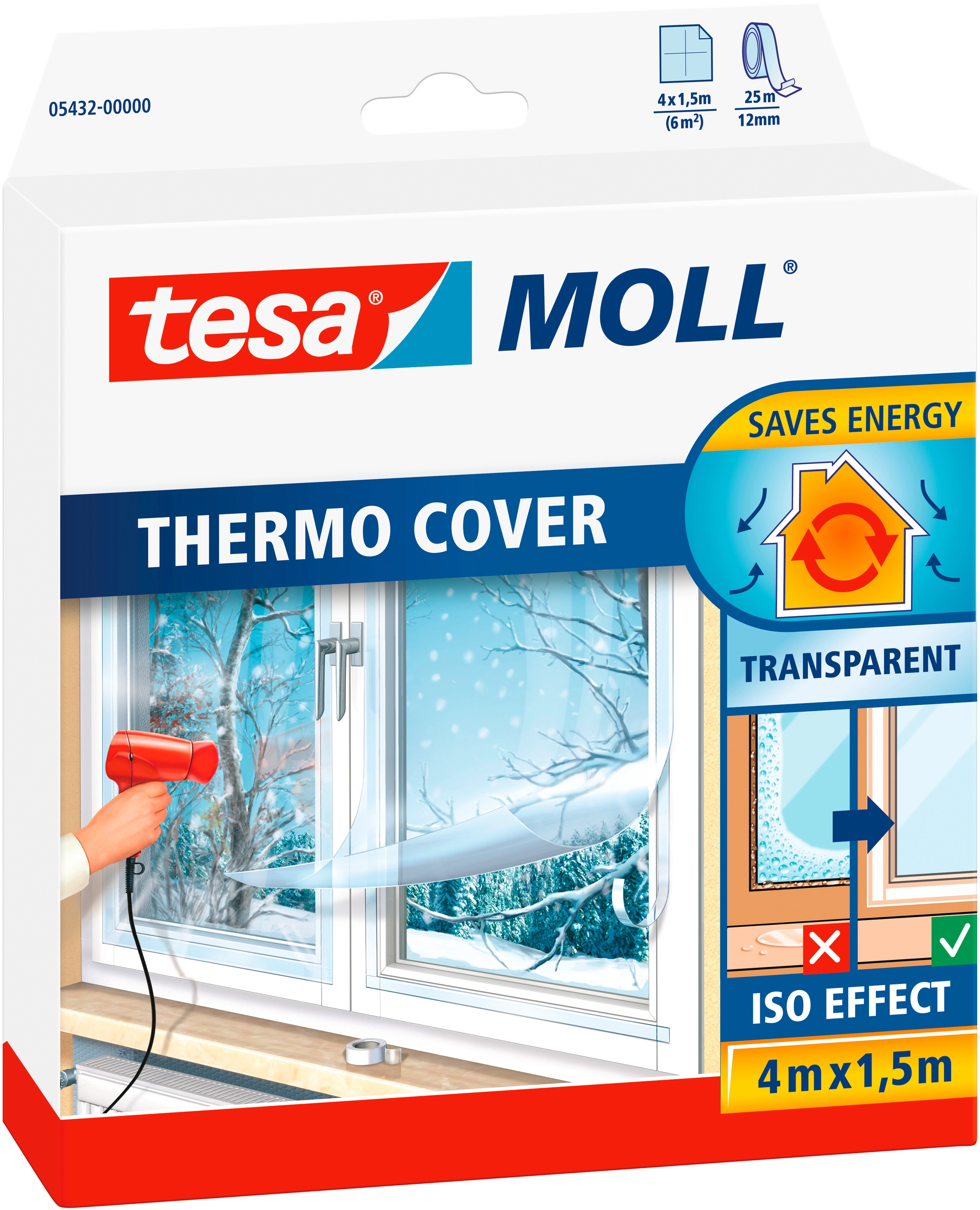 Tesamoll Film isolant pour fenêtre Thermo Cover 4 x 1,5 m