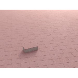 Pavé rectangulaire rouge en béton 20x10x6 cm, posé comme allée piétonne.