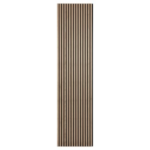 Panneau acoustique Acu-Line plaqué chêne, 240x60cm, pour réduction du bruit et revêtement mural.