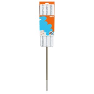 Set balai lave-sol OBI Varifit avec manche télescopique et housses microfibres pour nettoyage humide et sec, 3 pièces.