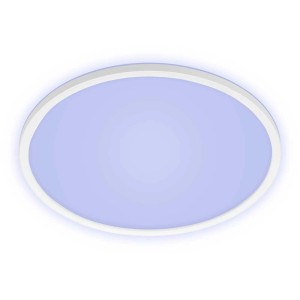 Panneau LED Brilo Slim blanc, 22 W, pour montage au plafond. Dimmable avec télécommande et fonction RGB.