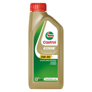 Huile moteur Castrol Edge 5W-30 M H, bouteille de 1 litre pour véhicules essence, diesel et hybrides.