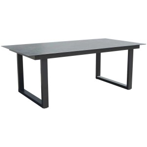 Tavolo da giardino antracite Acamp Hollywood Cemento con piano in ceramica e telaio in alluminio.