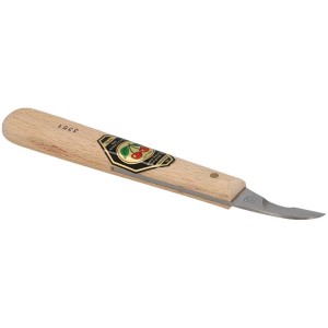 Kirschen Kerbschnitz-Messer No. 3351 con manico in legno e lama curva per intaglio fine.