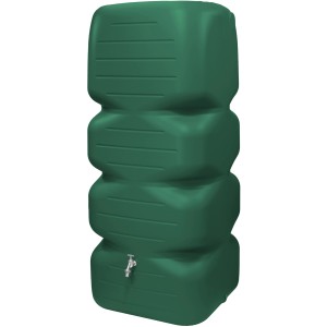Garantia serbatoio da giardino Cubus 1000 l, verde scuro, con rubinetto, per giardino o cantina.