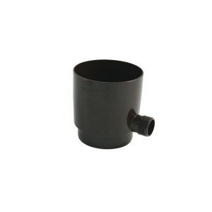 Collettore di acqua piovana Marley marrone DN 75 con arresto di troppopieno per grondaie in plastica.