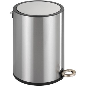 Wenko Kosmetikeimer Monza, 3 Liter, Edelstahl glänzend mit Easy Close Absenkautomatik.