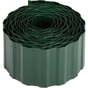 Bordure de pelouse verte (9 m x 20 cm) enroulée, pour délimiter les parterres et les pelouses.