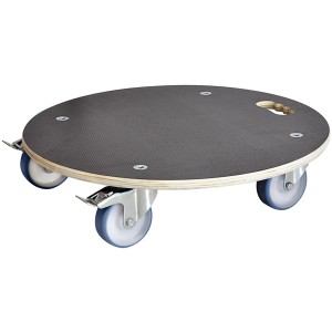 Wagner Kübelroller MaxiGrip marrone scuro Ø 58 cm in legno FSC® con quattro ruote.