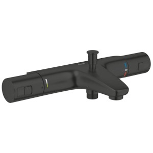Miscelatore termostatico per vasca Grohe Precision Start, nero opaco. Rubinetteria doccia a parete.