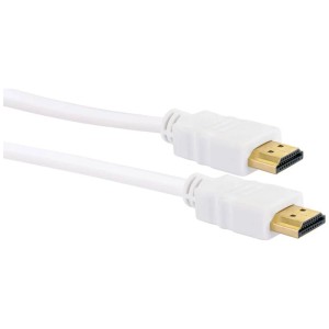 Weißes Schwaiger HDMI-Kabel, 3 m, für Audio & Video Übertragung.