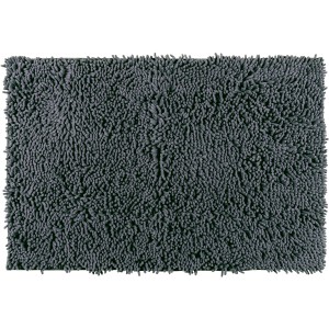 Tappeto da bagno Wenko Chenille, 50x80 cm, grigio. Tappeto da bagno morbido a pelo alto.