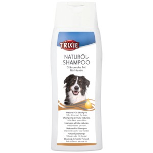 Trixie Shampoo per cani con olio naturale per pelo lucido, flacone da 250ml.