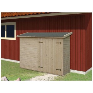 Armoire murale Pletscher Ida en épicéa, idéale pour ranger les outils de jardin.